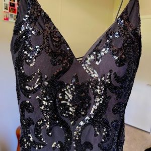 Black Sequin Dress